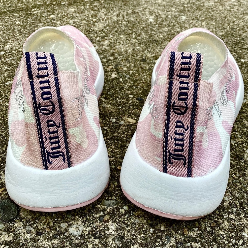 Juicy Couture Pink Camouflage Sneakers, Women’s Size 7.5